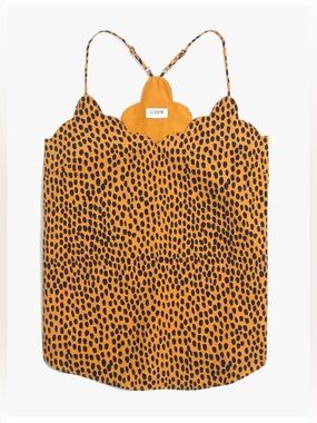 Mustard & Black Scalloped Cami